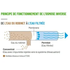 Hot BLUE CORAL Membrane pour osmoseur, spécificité 200 GPD, AQUAPRO - 755L/J