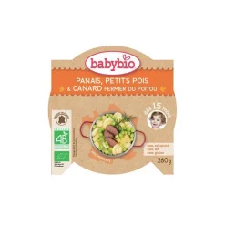 Best BABYBIO Menu du jour navet petits pois et canard à l’orange 260 g