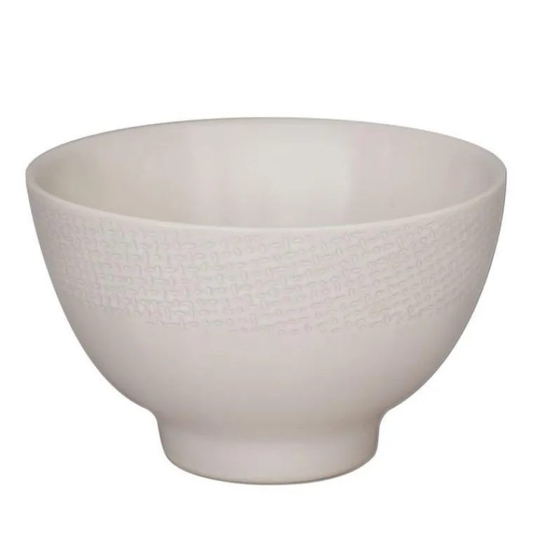 Discount Mini bol Vesuvio coloris blanc en grès - Ø 9,5 cm