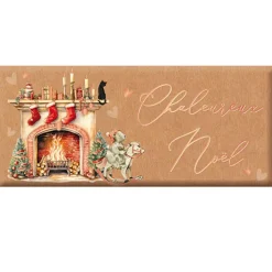 Clearance ART GRAFIK Mini tablette de chocolat au lait  « Chaleureux Noël »