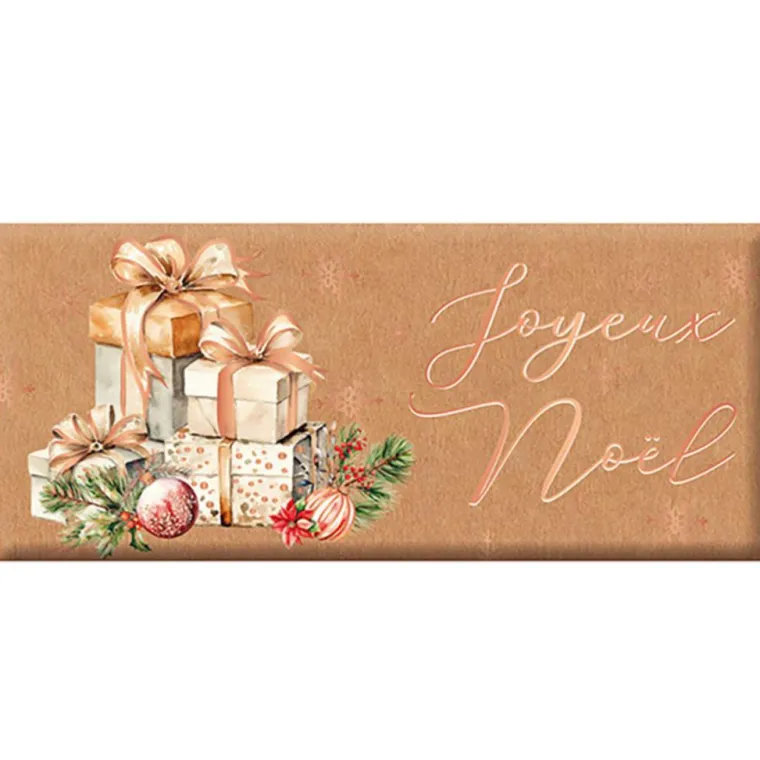 ART GRAFIK Mini tablette de chocolat au lait « Joyeux Noël »