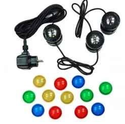 Best BLUE CORAL Mini-spots pour bassin LED, spéciale subaquatique, AQUA NOVA BASSIN - modèle NPL1, lot de 3