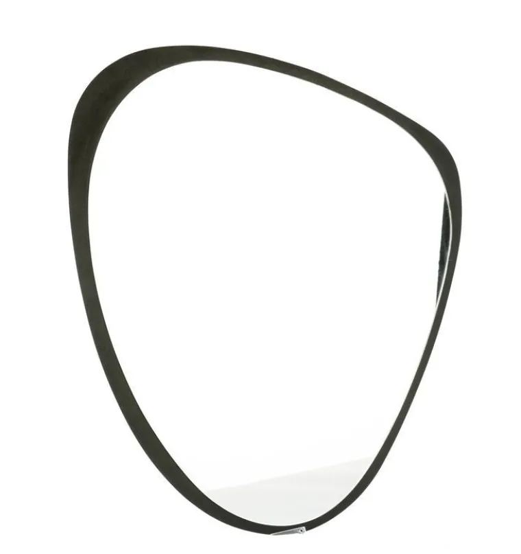Best Miroir ovale coloris noir en bois - 63 x 52 cm