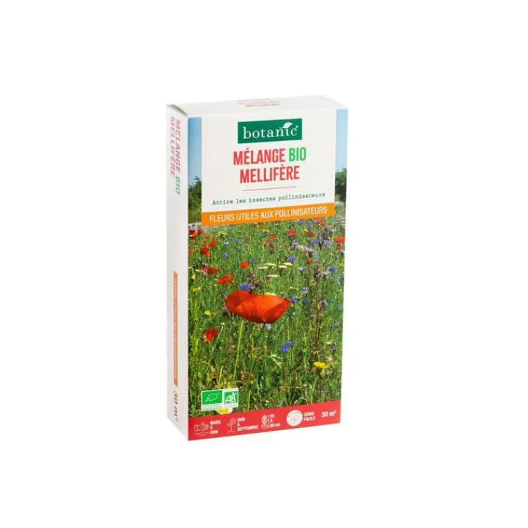 Outlet BOTANIC® Mélange de graines mellifères bio - graines à semer (30 m²)