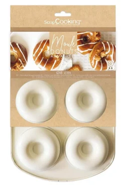 MIRONTAINE Moule pour 6 donuts en silicone antiadhésif - 32,1 x 20,5 cm