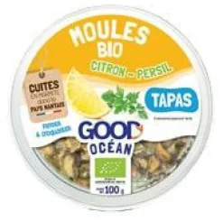 Hot GOOD OCEAN Moules apéritives bio citron-persil Good Océan - 100 g