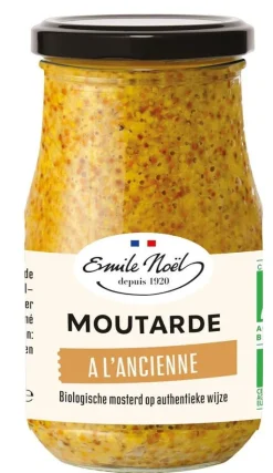 Hot EMILE NOËL Moutarde à l'ancienne bio en pot de 350 g