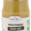 Outlet EMILE NOËL Moutarde au poivre vert bio en pot de 200 g