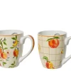 KAEMINGK Mug à motifs de pêches en porcelaine multicolore - Ø 9,1 x H 10,6 cm