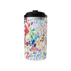 Hot QWETCH Mug isotherme en inox recyclé coloris multicolore motifs printaniers Arty Travel - 350 ml