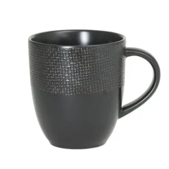 Outlet Mug Vesuvio coloris noir en grès - Ø 9 cm