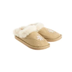 Clearance Mules extra douces coloris beige avec fausse fourrure - Pointure 37
