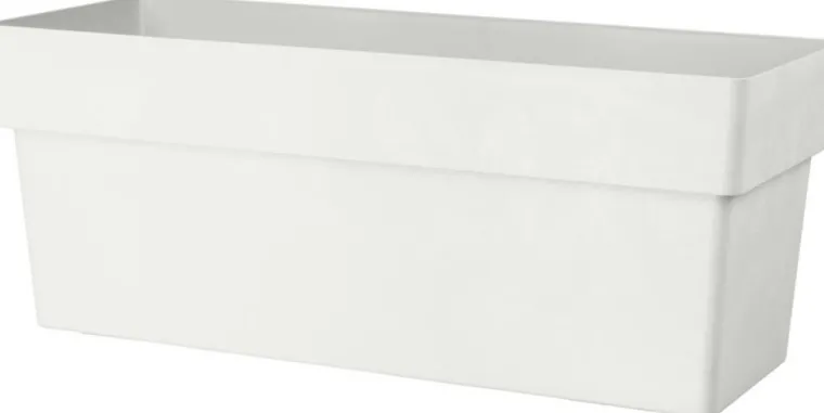 Clearance DEROMA Muret en plastique injecté blanc Like R - 99 x 38 x 39 cm