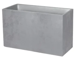 Outlet POETIC Muret en polypropylène coloris gris béton Eda Basalt - 99,5 x 39,5 x 60 cm