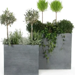 Online MICA DÉCORATIONS Muret Stream anthracite L.55 x l.22 x H.50 cm