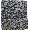Discount SAFECO Nappe carrée bleu Paon à motifs blancs en PE/coton Boréal - 150 x 150 cm