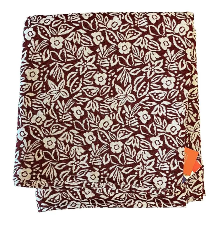 Online SAFECO Nappe coloris roux en PE/coton Tessa - 150 x 250 cm