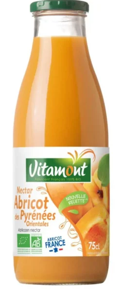 Online VITAMONT Nectar abricot des Pyrénées Orientales Bio en bouteille de verre - 75 cl