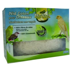 Clearance TYROL Nid pour oiseaux en fibres de coton coloris blanc – 50 g