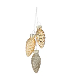 Outlet Ornement pomme de pin coloris or - Ø 3 cm