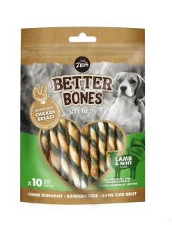 Best ZEUS Os à mâcher pour chien agneau et menthe Better Bones WrapTwist - x 10