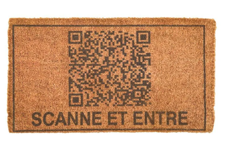 Sale Paillasson coloris marron en fibre de coco - 40 x 72 cm