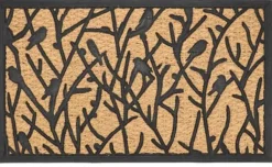 Sale ESSCHERT DESIGN Paillasson en fibre de coco à motif Pouillot véloce - 75 x 45 cm