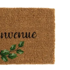 Best Paillasson en fibre de coco motif guirlande Poinsettia message bienvenue - 72 x 40 cm