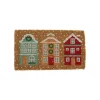 Paillasson en fibre de coco motif maisons sous la neige - 72 x 40 cm