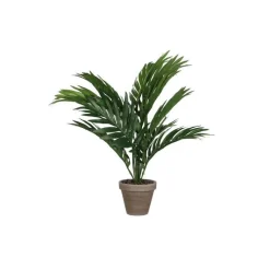 Hot Palmier vert plante artificielle en pot Stan gris H 45 x Ø 60 cm