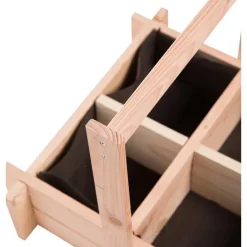 Outlet BOTANIC® Panier potager 4 cases avec anse et feutre géotextile - 52 x 52 x 16 cm