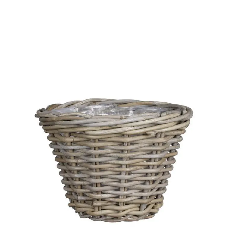 Sale EDELMAN Panier rond en osier gris Marcia - Ø 29 x H 20 cm