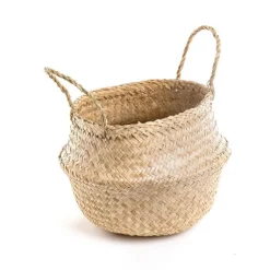 Online Panière jacinthe d’eau naturelle avec anse - Ø 30 x H 35 cm