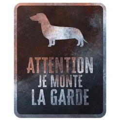 Online D&D HOME Panneau d'avertissement dashshung coloris noir en métal galvanisé - 25 x 20 x 0,3 m