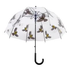 Outlet ESSCHERT DESIGN Parapluie en plastique transparent à motifs oiseaux - Ø 80,8 x H 81 cm