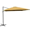 Clearance PROLOISIRS Parasol déporté en aluminium couleur curry - 3 x 4 m