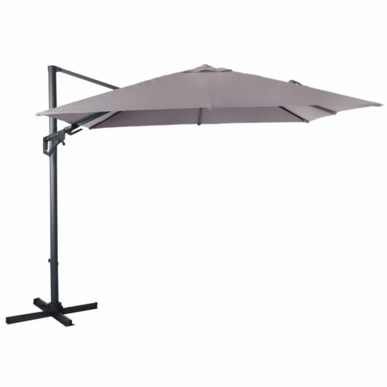 Outlet Parasol déporté, orientable, inclinable et rotatif en aluminium écru PROLOISIRS NH20 - 3x3m