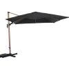 Clearance Parasol déporté rotating orientable gris 300 x 300 x 250 cm