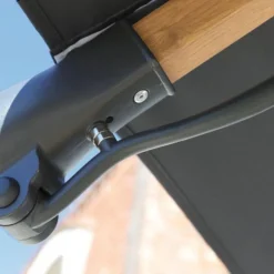 Clearance Parasol déporté rotating orientable gris 300 x 300 x 250 cm