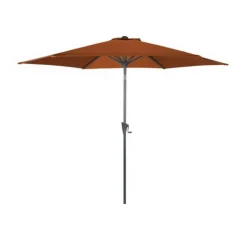 Online PROLOISIRS Parasol droit rond gris en aluminium Tilt - Ø 3 m