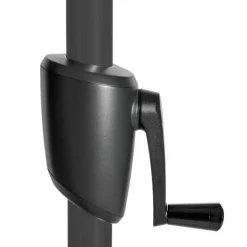 New PROLOISIRS Parasol gris et bleu à manivelle inclinable - 3 x 2 m