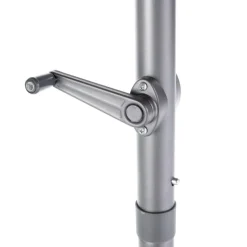 New Parasol rectangulaire à manivelle coloris orange en aluminium et polyester - 210 x 150 cm