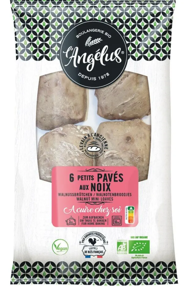 Outlet L'ANGELUS Pavés aux noix bio Angelus - 6 x 60 g