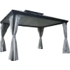 Hot COULEURS DU MONDE Pergola autoportante OPALE anthracite - 3x3.60m
