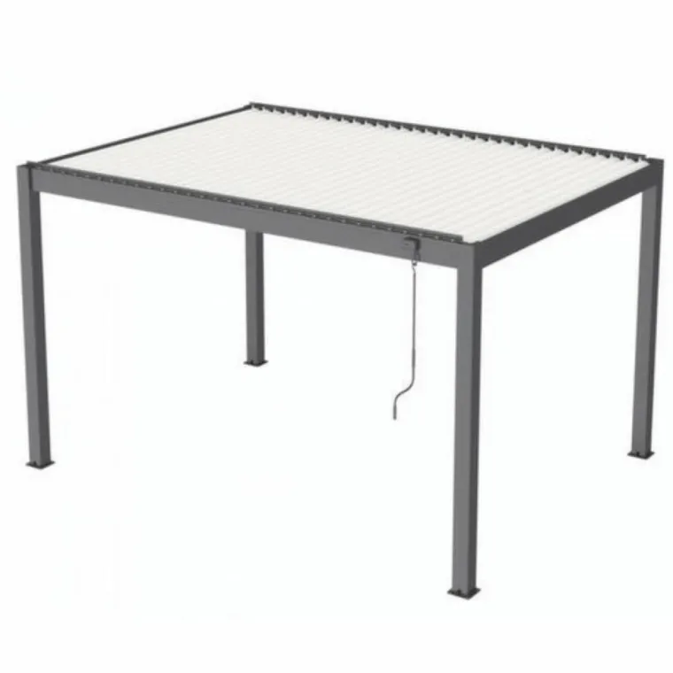 Discount Pergola bioclimatique autoportante en aluminium, grey PROLOISIRS ERIS - 3m x 3m