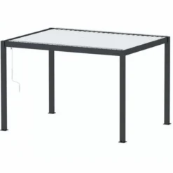 Online Pergola bioclimatique PONANT en aluminium graphite / gris, OCEO - 3m x 4m