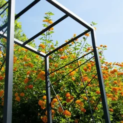 New LOUIS MOULIN Pergola Mandala tube Petit modèle Métal Gris 74x50x198 cm