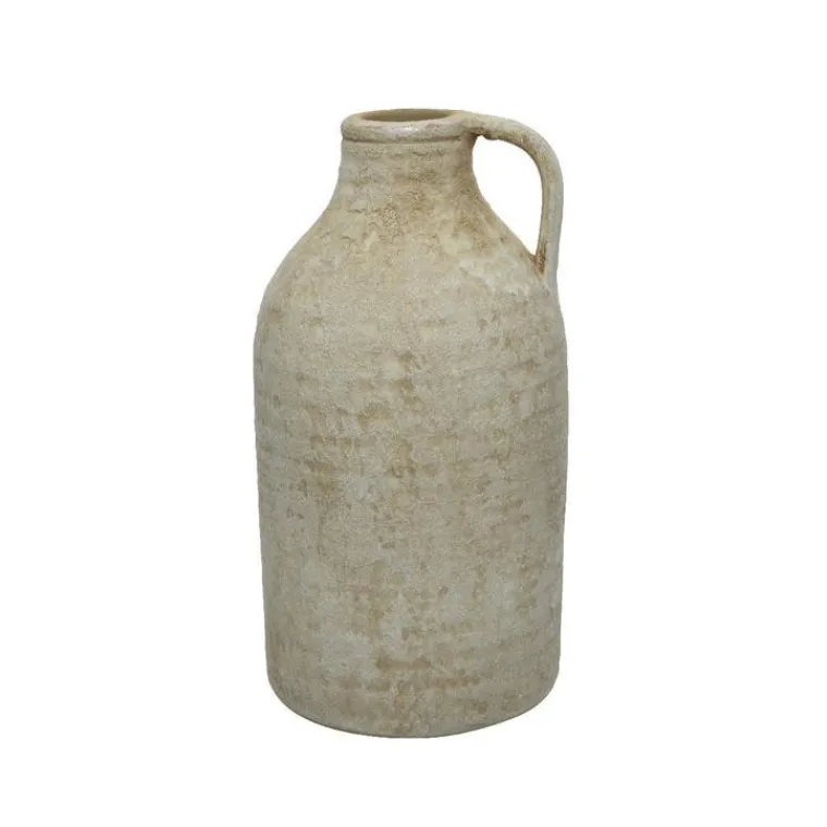 Clearance Pichet coloris gris en terre cuite fait main - Ø 15 cm