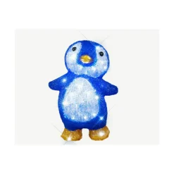 Hot BLACHÈRE ILLUMINATION Pingouin lumineux LED coloris bleu à piles - 20 x 17 x 30 cm