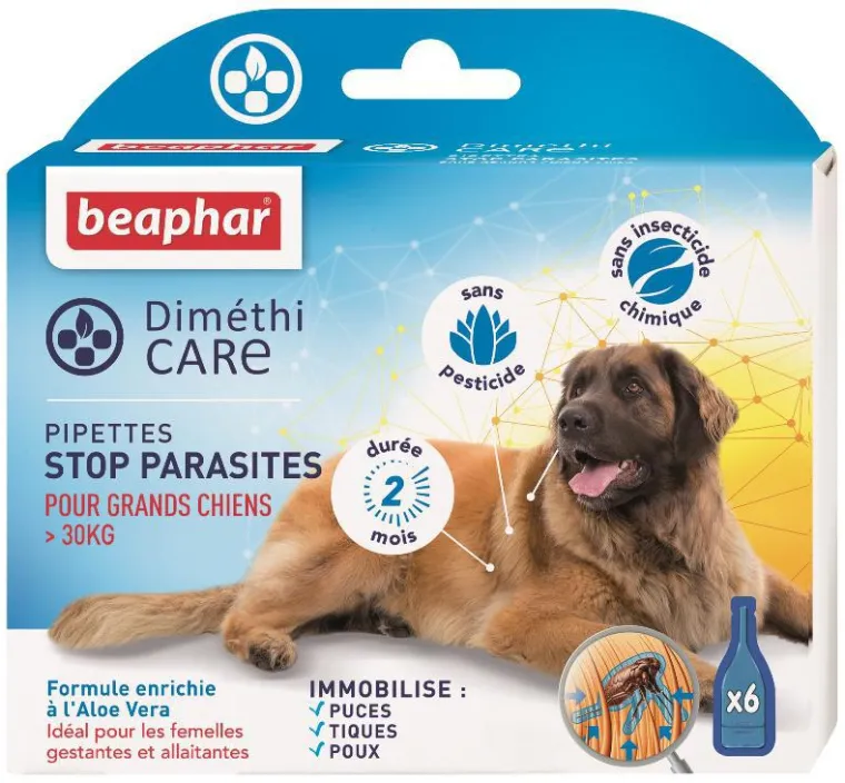 Best BEAPHAR Pipettes pour grand chien DiméthiCARE 6 x 4,5 ml